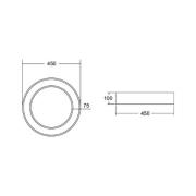 BRUMBERG Biro Circle Ring Ceiling Ø 45cm on/off sølv 830