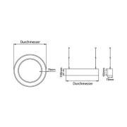 BRUMBERG Biro Circle Ring10 direkte Ø 60 cm tænd/sluk hvid 3000K