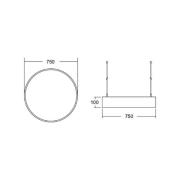 BRUMBERG Biro Circle LED Ø 75 cm, direkte, DALI, hvid, 3000 K