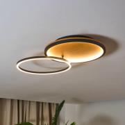 Kiru LED-loftlampe, fyrretræ, længde 63,2 cm, træ