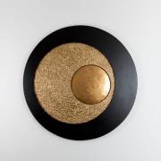 Urano LED-væglampe, brun-sort/guld, Ø 120 cm, jern