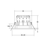 BRUMBERG LED-spot BB21 IP65 on/off tilslutningsboks sort mat