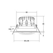 BRUMBERG BB25 LED-spot IP65 on/off tilslutningsboks sort mat