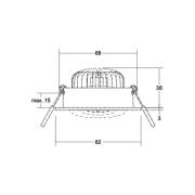 BRUMBERG LED-spot BB33 on/off-tilslutningsdåse struktureret sort