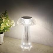 LED-bordlampe Gixi, sølvfarvet, højde 25 cm, CCT
