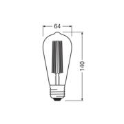 OSRAM LED Vintage 1906 Edison, guld, E27, 5,8 W, 822, dim.