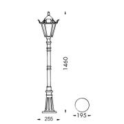 Lampemast 754 W i herregårdsstil