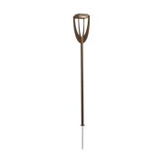 LED-solcellelampe Tulip med jordspyd, corten