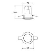 LED-downlight Teresa 90, GU10, CCT, 3,5 W, sort