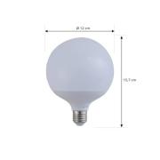 Prios Smart LED, E27, G125, 9W, RGB, Tuya, WLAN, mat, CCT