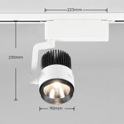 LED-skinnespot Radiator til DUOline, mat hvid, CCT
