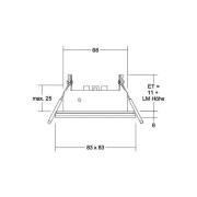 BRUMBERG Cover-Up-S modul IP44 kantet sort