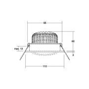 BRUMBERG Kerby-R LED-indbygningsspot 4.000 K, alu