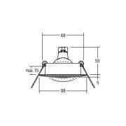 BRUMBERG Breena-R indbygget GX5.3 rund sort mat