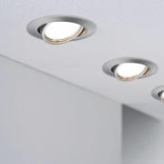 Paulmann Base, LED-indbygningsspot, 3 sæt, jern