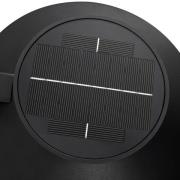 LED solcelle udendørs væglampe Justina, sort, sensor, metal