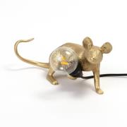 SELETTI Muselampe LED-pære USB vandret guld