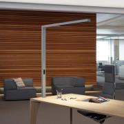 LED-bordlampe MAULsirius, sølv, dæmpbar, CCT, klemmefod