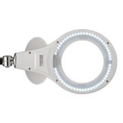 LED-forstørrelseslampe med clips MAULmakro, hvid