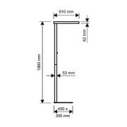 LED-gulvlampe MAULjaval, sort, 196 cm, dæmpbar fod