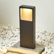 Lucande LED-sokkellampe Leya, 4 stk, 35cm, antracit, IP54