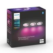 Philips Hue Xamento indbygningsspot alu, 3 stk