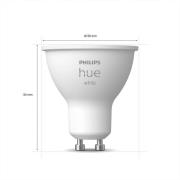 Philips Hue White 5,2 W GU10 LED-pære, sæt m 2 stk