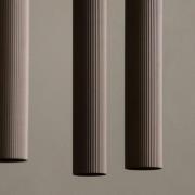 Audo hængelampe Tubulaire, højde 24 cm, bronze, aluminium