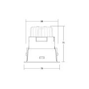 BRUMBERG LED-indbygningsdownlight Binato RC-dæmpbar 3000K sort