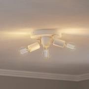 Loftlampe Centro, hvid, 3 lyskilder, metal, Ø 19,5 cm