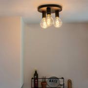 Facil loftlampe, 3 lyskilder, sort