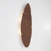 Envostar væglampe Lehti, bladform, valnød, 69 x 24 cm