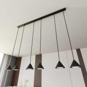Pendellampe Elit, 6 lyskilder, sort, metal