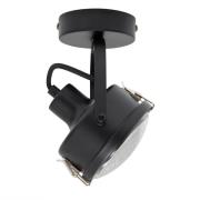 Satellit drejelig loftlampe i sort