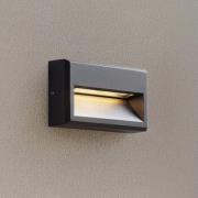 Lucande LED udendørs væglampe Weno, sort, aluminium, IP65