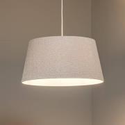 Euluna hængelampe Boucle, tekstil ecru, Ø 50 cm, 1 lyskilde