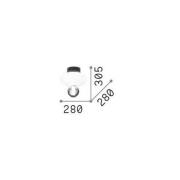 Ideal Lux loftlampe Lumiere-2, opal/gråt glas, sort