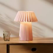 Lindby bordlampe Magali, pink, papir, Ø 34 cm, E14