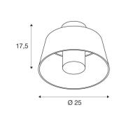 SLV Photoni loftlampe, rustfarvet, aluminium, Ø 25 cm