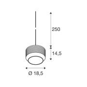 Pantilo Rope 19 pendellampe, sølvfarvet, stål, Ø 18,5 cm