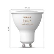 Philips Hue White & Colour Ambiance LED GU10 4,2 W, 2-pak