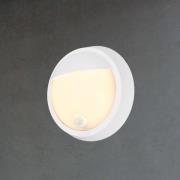 Udendørs LED-væglampe 3785016 hvid bevægelsessensor Ø 17 cm