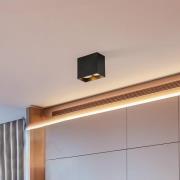 Downlight Gap i kantet form, 2 lyskilder, sort