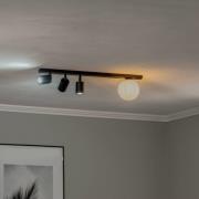 Loftspot Baster 4, stål, 4 lyskilder, 3 spots, kugle