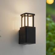 Lucande udendørs væglampe Dakil, sort, aluminium