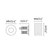 LED-indbygningsspot Grund, sort, Ø 8 cm, aluminium/stål