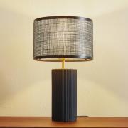 Lindby Sorscha bordlampe, sort, jern, Ø 26 cm