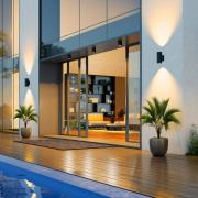 Molto Luce udendørs LED-væglampe Foris Round Double, antracit