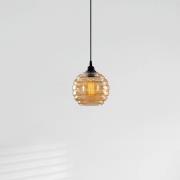 Hængelampe Gold 010, guld-transparent, glas, Ø 20 cm