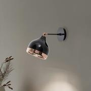 Væglampe Yildo 6901, sort/kobber, metal